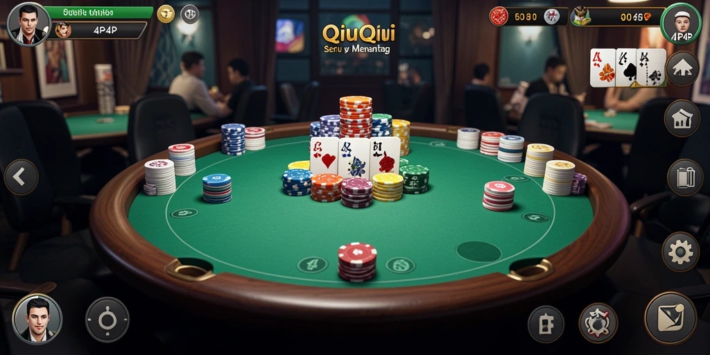 Tampilan gameplay seru dari game QiuQiu 4P4P.