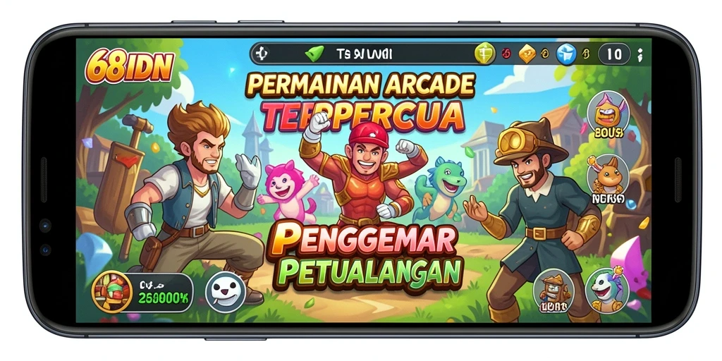 Tampilan gameplay menawan dari permainan arcade 68IDN.