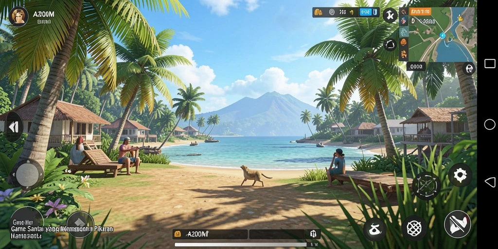 Tangkapan layar A200M menunjukkan gameplay santai yang menyenangkan.