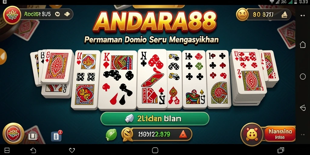Tampak permainan Domino yang seru dan interaktif di ANDARA88.