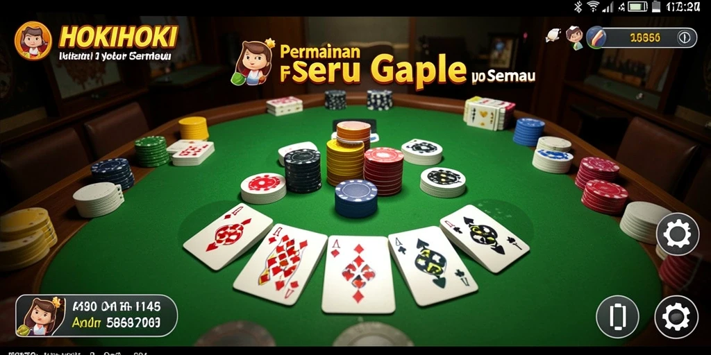 Screenshot HOKIHOKI menampilkan gameplay Gaple yang menarik dan penuh tantangan.