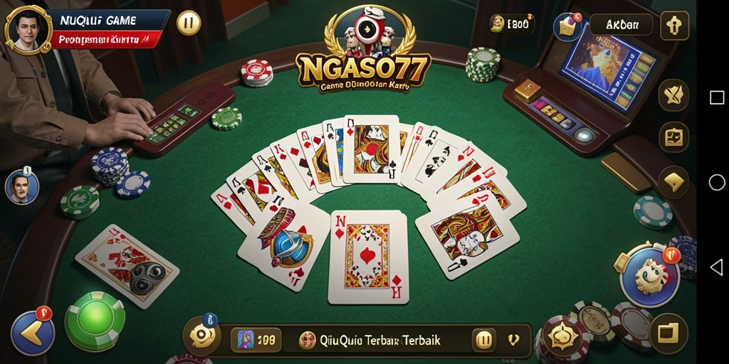 Tampilan gameplay QiuQiu dari NGASO77 yang menarik.