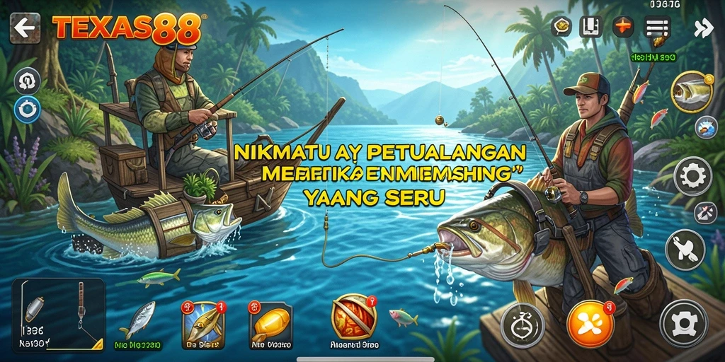 Tampilan gameplay TEXAS88 yang mendebarkan dan penuh aksi memancing.